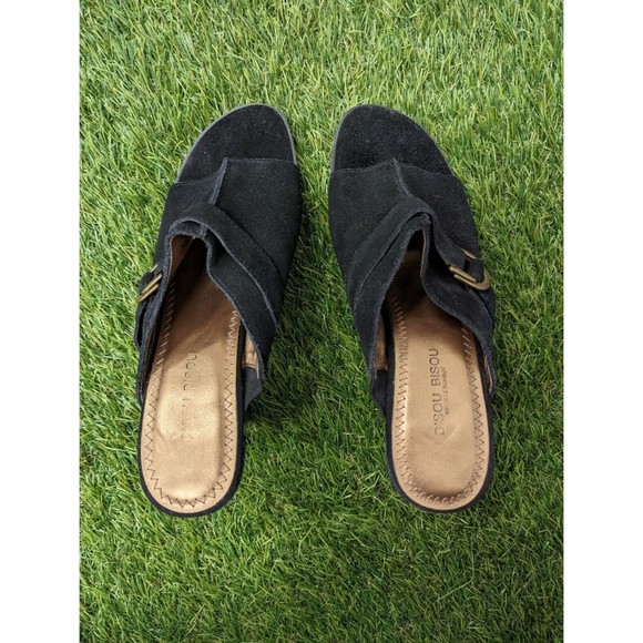 Bisou Bisou, Women's, Open Toe, Mule Heels Size US 7 M, Black Suede - Picture 6 of 10